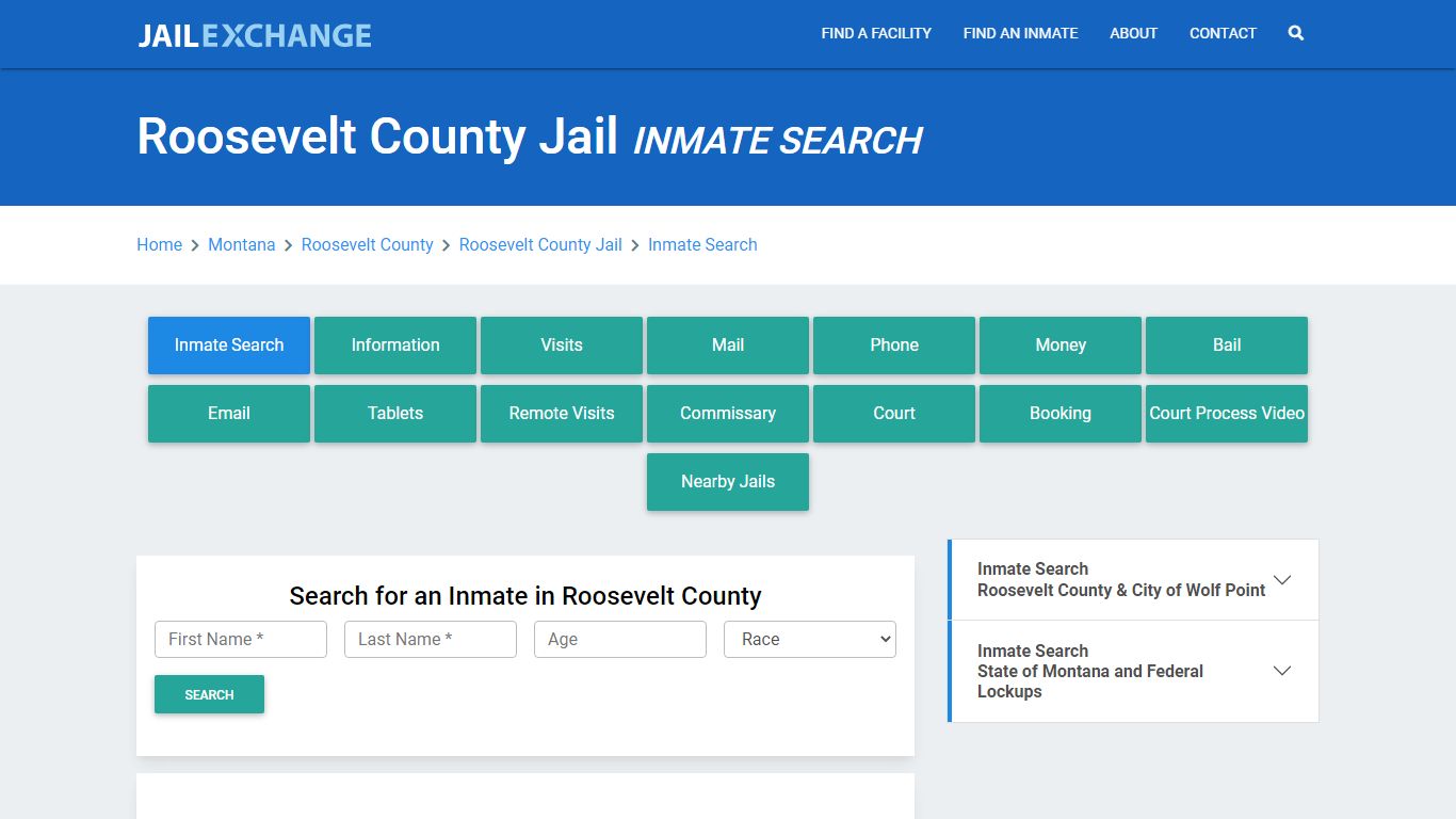 Roosevelt County Jail, MT Inmate Search: Roster & Mugshots